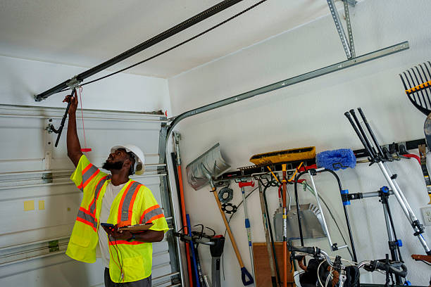 Professional Garage Door Panel Replacement technician working in Gladstone, MI
